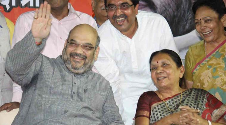 Anadibhen patel with Amit Shah