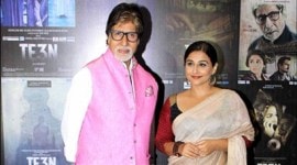 Amitabh Bachchan, Vidya Balan, Te3n, te3n movie, Amitabh Bachchan vidya balan, Amitabh Bachchan te3n, vidya balan te3n, te3n press meet, Big B, Big B Vidya Balan, Sujoy Ghosh, Rubhu Dasgupta, te3n press conference