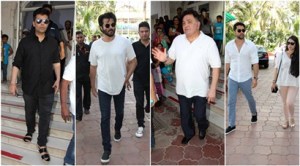 Rishi Kapoor, Anil Kapoor, Karan Johar, Aftab at Vikas Mohan’s prayer meet; see pics