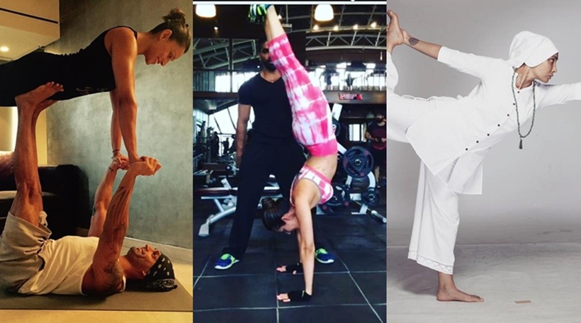 International Yoga Day, International Yoga Day 2016, Bipasha Basu, Karan Singh Grover, Bipasha Karan, Bipasha Karan Yoga, Malaika Arora Khan, Sofia Hayat, Bipasha Basu Yoga, Malaika Arora Khan yoga, Sofia Hayat yoga, Neha Dhupia, Deepika Singh, Diya aur baati Hum, Kavita Kaushik, International Yoga Day pics, International Yoga Day celebs pics