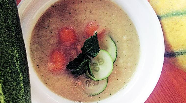 summer recipes, Dasheri Bruschetta, Vada Pav, Cafe Delhi Heights, Pizza Oinker, Chilled Melon and Cucumber Soup, dirty apron, delhi recipes