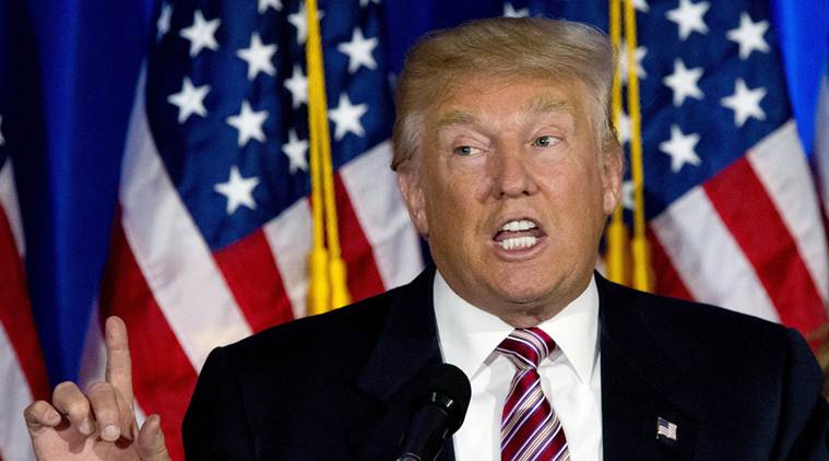 Republican presidential candidate Donald Trump is joined by his wife Melania as he speaks during a news conference at the Trump National Golf Club Westchester, Tuesday, June 7, 2016, in Briarcliff Manor, N.Y. (AP Photo/Mary Altaffer)