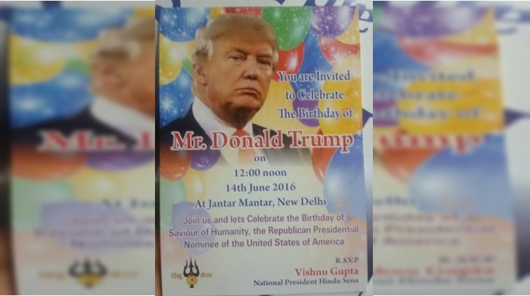 Donald Trump turns 70 and Hindu Sena is celebrating his birthday in the capital/ Whatsapp