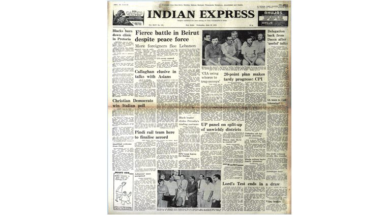 indian express, forty years ago, pretoria case, black youth burned clinic, cpi, c rajeshwara rao, Catholics programme in Pondicherry, indian express editorial