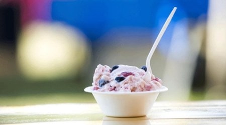 A glass of wine? No, we will have some wine ice-cream instead