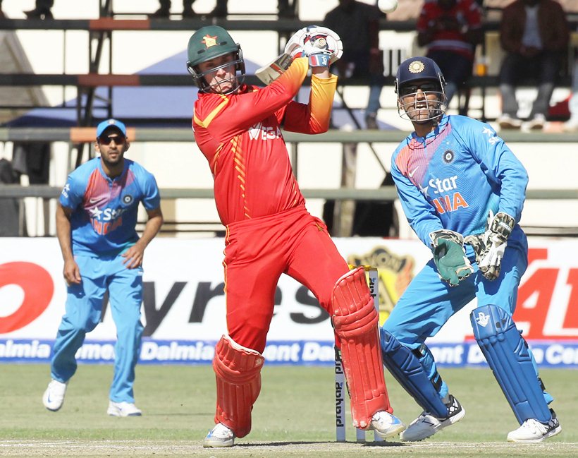 Malcom Waller, Malcom , Waller, v Zimbabwe, Malcom Waller batting, Zimbabwe vs India, Zim vs Ind, India vs Zimbabwe, Ind vs Zim, Cricket