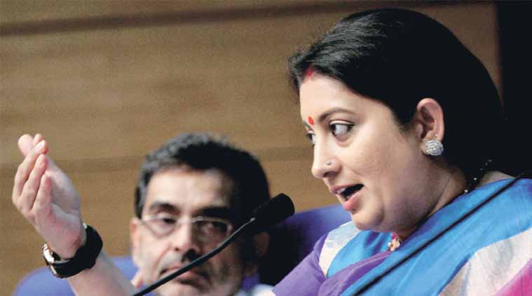 smriti irani, national education policy, nep, tsr subramaniam, hrd minister smriti irani, nep smirit irani, nep tsr subramaniam, education news, india news