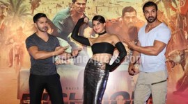 Dishoom, John Abraham, Varun Dhawan, Jacqueline Fernandez, Dishoom team, Dishoom Trailer launch, Dishoom Trailer launhc pics, Jacqueline Dishoom trailer launch, John Dishoom trailer launch, Varun Dishoom Trailer Launch, john Abraham pics, Varun Dhawan pics, Jacqueline fernandez pics