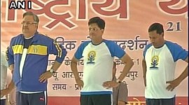 Ram Shankar Katheria, Ram Shankar Katheria FB page, Raman Singh as Jharkhand CM, Union Minister of State for HRD, Kendriya Rajya Mantri Piyush Goel, Yoga Day celebreations, yoga day celebration Fau pas, India News, Latest news