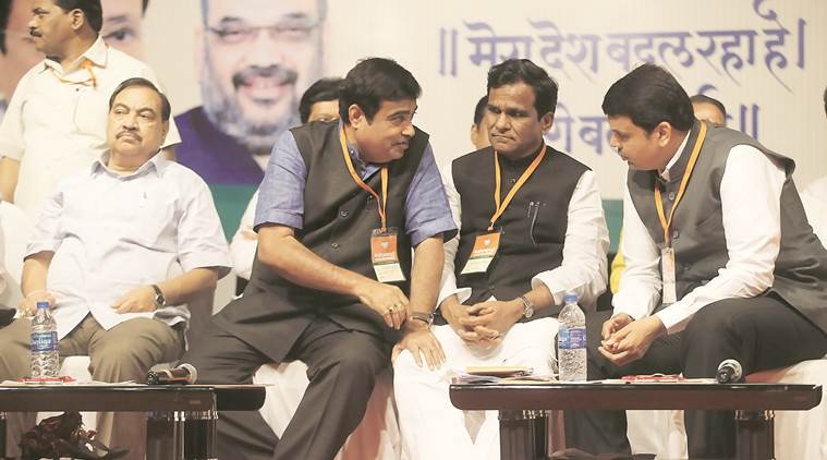 MIDC, IGC, Nitin Gadkari, Eknath Khadse, Khadse, Raosaheb Danve, Maharashtra Industrial Development Corporation, Devendra Fadnavis, state BJP chief Raosaheb Danve, Chief Minister Devendra Fadnavis, BJP Maharashtra state executive meet, BJP state executive meet, Former revenue minister Eknath Khadse