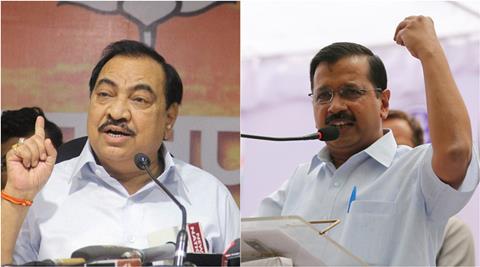 Extending support to Hardik Patel, Kejriwal urges to book Eknath Khadse under sedition