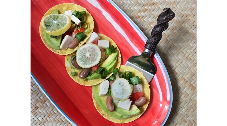 The Vegan Tofu Rancheros, served with avocado salsa, make for a fantastic main course. (Source: Pankaj Anand/Gujju Goes Gourmet)
