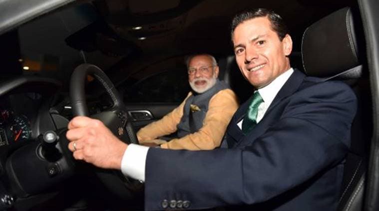 Narendra Modi, Modi, PM Modi, Mexico, Pm Modi in Mexico, Mexican president drives Modi, Mexican President Modi dinner, Narendra Modi Mexico, Modi in Mexico, Modi's Mexico visit, India, Prime Minister Narendra Modi, Mexican vegetarian fare, Modi dinner, Mexican President, Mexican President Enrique Pena Nieto, Enrique Pena Nieto, Modi dinner in Mexico, india news