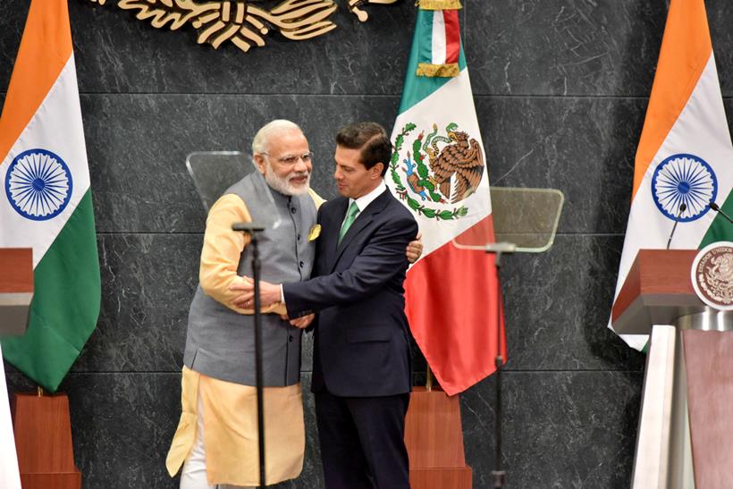 Modi, Narendra Modi, Modi Mexico, India, Nuclear Suppliers group, NSG, Mexico Modi, Enrique Peaa Nieto, NSG, Nuclear Suppliers Group, Los Pinos, india news, mexico news, modi five nation tour, modi news, modi mexico photos, latest news