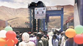 narendra modi, PM modi, modi billboards, billboards of modi and flag, modi herat visit, modi visit herat, modi herat, salma dam, modi inaugurates salma dam, herat salma dam, pm modi welcome, herat welcome modi, wapcos, indian express anchor, india news, latest news, modi news