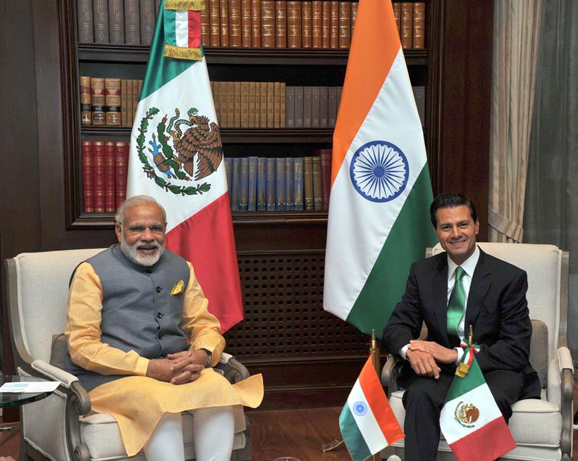 Modi, Narendra Modi, Modi Mexico, India, Nuclear Suppliers group, NSG, Mexico Modi, Enrique Peaa Nieto, NSG, Nuclear Suppliers Group, Los Pinos, india news, mexico news, modi five nation tour, modi news, modi mexico photos, latest news