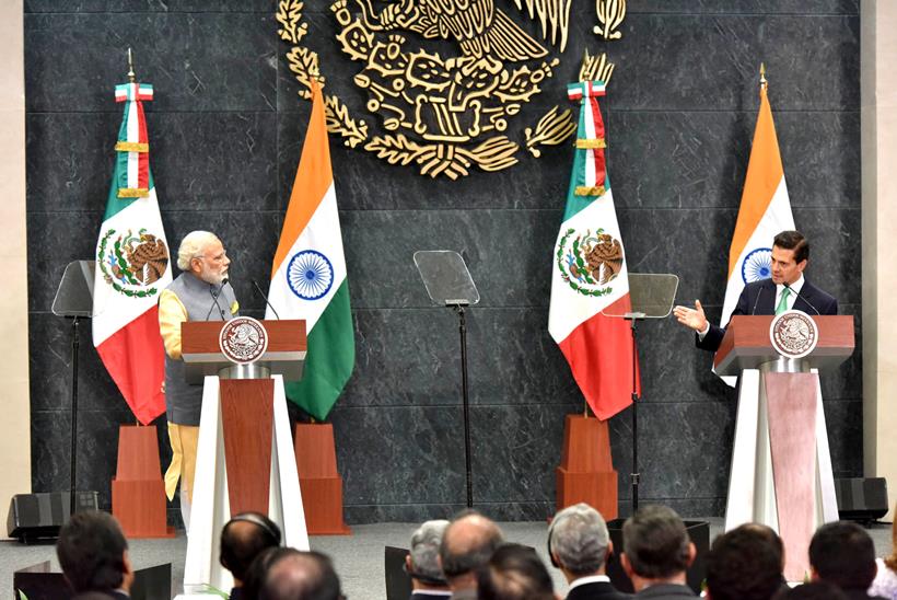 Modi, Narendra Modi, Modi Mexico, India, Nuclear Suppliers group, NSG, Mexico Modi, Enrique Peaa Nieto, NSG, Nuclear Suppliers Group, Los Pinos, india news, mexico news, modi five nation tour, modi news, modi mexico photos, latest news