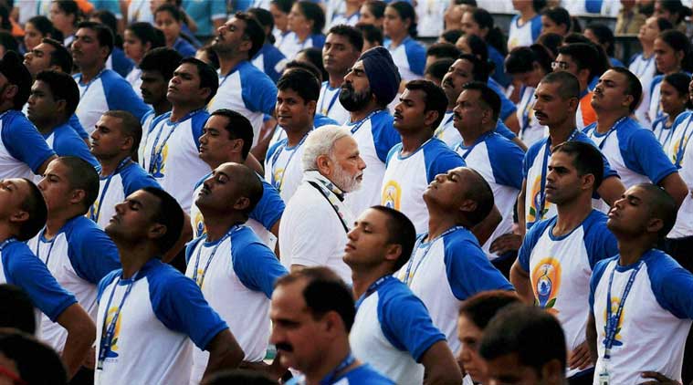 Modi, Modi Yoga, Yoga day, Yoga day Modi, Modi news, Yoga day news, BJP, BJP yoga Day, JD(U), JD(U) Yoga day, Yoga day news, India news