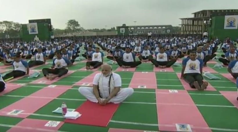 international yoga day, yoga day, pm modi yoga, narendra modi, narendra modi international yoga day, international yoga day speech, narendra modi speech, chandigarh yoga day, modi chandigarh speech, modi does yoga, india news