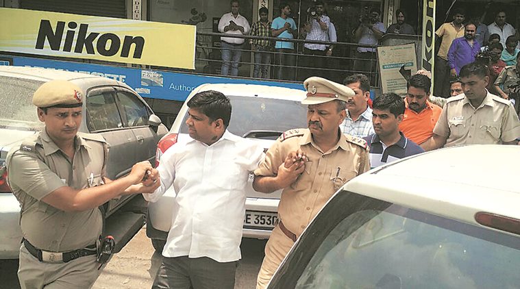 AAP, AAP MLA, Dinesh Mohaniya, AAP MLA arrested, AAP MLA arrest, Dinesh Mohaniya arrest, MM Khan murder issue, Lt Governor Najeeb Jung,MP Maheish Girri, india news, latest news