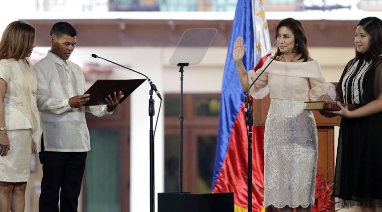 Philippines New Vice President Leni Robredo Sworn Into Office World News The Indian Express