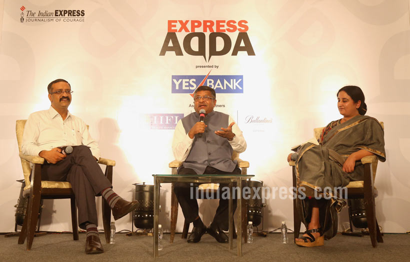 Ravi Shankar Prasad, Ravi Shankar Prasad BJP, Ravi Shankar Prasad Express Adda, BJP, express adda, indian express, India news