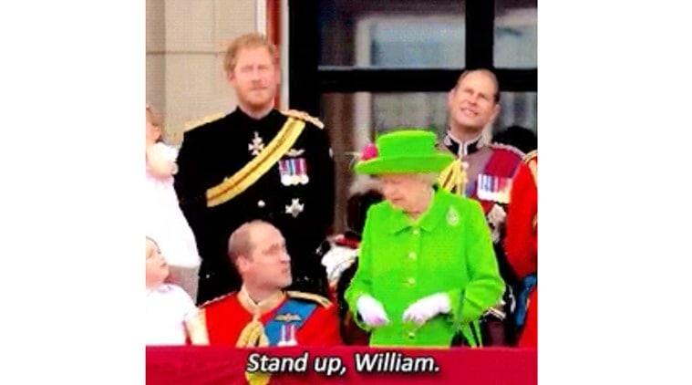 The Queen of Britain, Prince William, Prince George, Duke of Cambridge, Prince Harry, British Royal family, the Queen scolds Prince William, Queen scolding Prince William, Queen scolding Prince William clip, Queen scolding Prince William GIF, Twitter reactions to Queen scolding Prince William