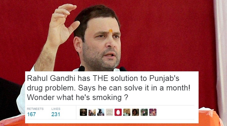 Rahul Gandhi, on Monday, said he'll solve Punjab's drug problem in a month