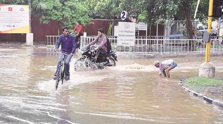 Heavy downpour washes away tall claims of civic bodies in Tricity ...