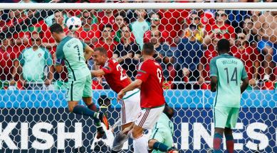 Euro 16 Cristiano Ronaldo Breaks Record In Portugal S Thrilling 3 3 Draw With Hungary Sports News The Indian Express