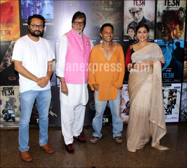 Amitabh Bachchan, Vidya Balan, Te3n, te3n movie, Amitabh Bachchan vidya balan, Amitabh Bachchan te3n, vidya balan te3n, te3n press meet, Big B, Big B Vidya Balan, Sujoy Ghosh, Rubhu Dasgupta, te3n press conference