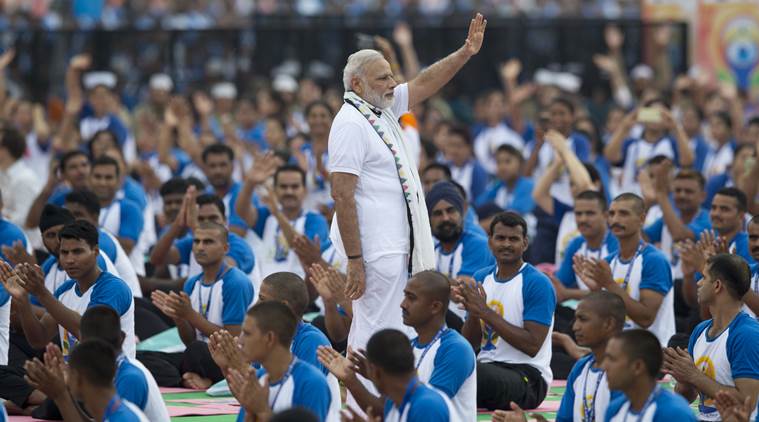 international yoga day, yoga day, narendra modi yoga day, pranab mukherjee, president pranab mukherjee, pranab mukherjee yoga day, india news