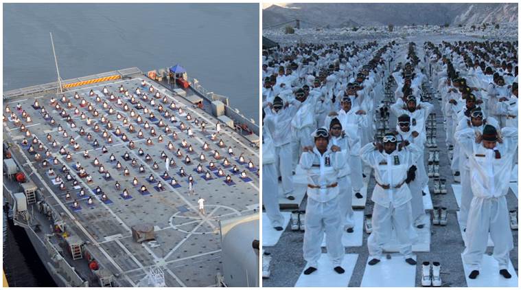 yoga day, international yoga day, indian army, indian navy, indian air froce, modi yoga day, army yoga day, navy yoga day, yoga pics, yoga day photos