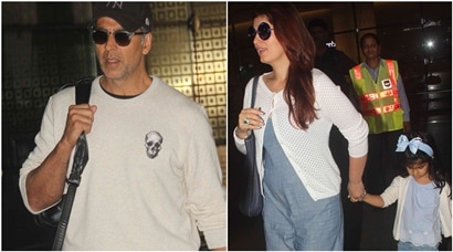 Akshay Kumar is back from New York with daughter Nitara, wife Twinkle ...