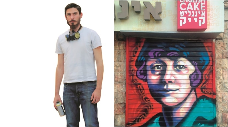 Solomon Souza; a graffiti by the artist in Jerusalem (Courtesy: Berel Hahn & Solomon Souza)