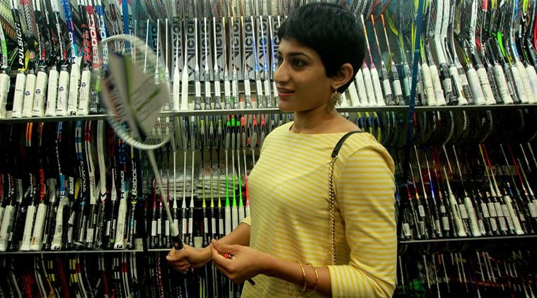 Ashwini Ponnappa Indian Badminton Player who won the Canada open 2015 womens double during meet and greet the fans at Dadar on Sunday. Express Photo by Kevin D'Souza. 05.07.2015. Mumbai.