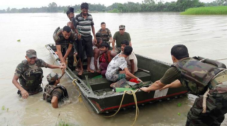 Assam, Assam floods, Assam rains, Brahmaputra inundating, ASDMA, relief camps, Assam floods worsened, Assam rains news, Assam news, India news