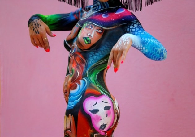 models in bodypaint, World Bodypainting Festival, austria, Bodypainting