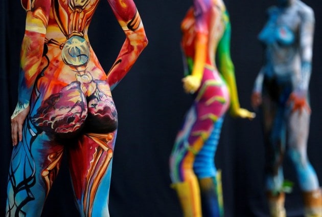 models in bodypaint, World Bodypainting Festival, austria, Bodypainting