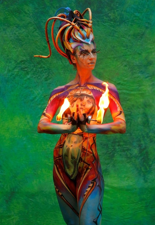 models in bodypaint, World Bodypainting Festival, austria, Bodypainting