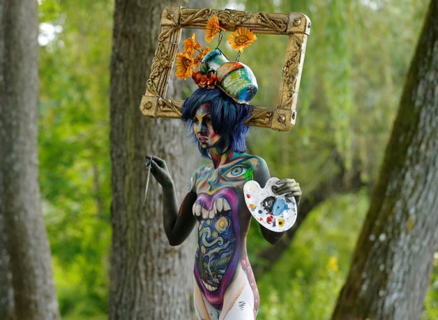models in bodypaint, World Bodypainting Festival, austria, Bodypainting