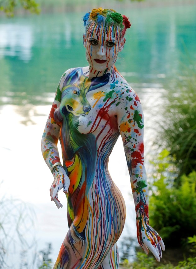 models in bodypaint, World Bodypainting Festival, austria, Bodypainting