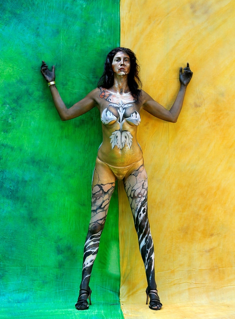 Female Full Body Paint Before And After
