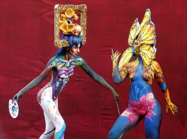 models in bodypaint, World Bodypainting Festival, austria, Bodypainting