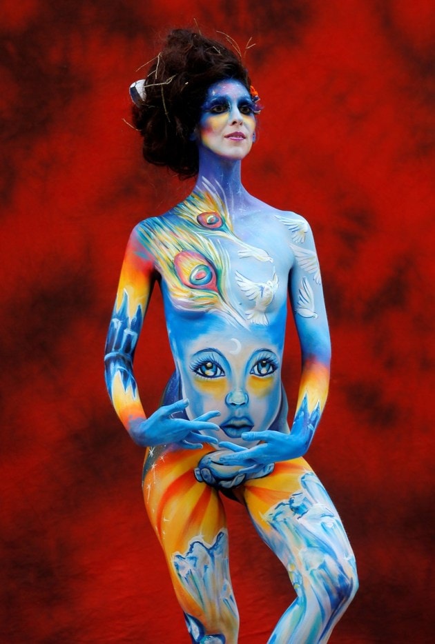 models in bodypaint, World Bodypainting Festival, austria, Bodypainting