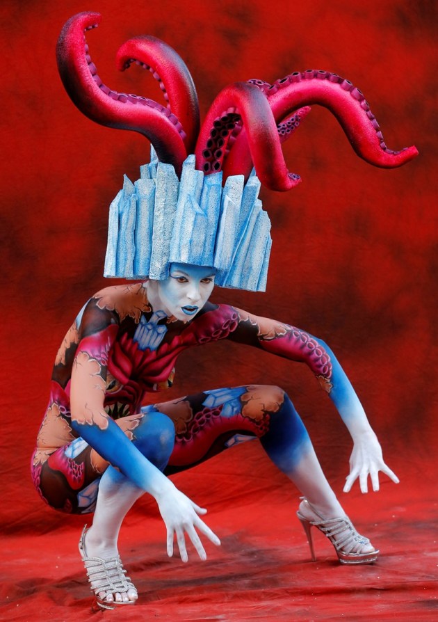 models in bodypaint, World Bodypainting Festival, austria, Bodypainting
