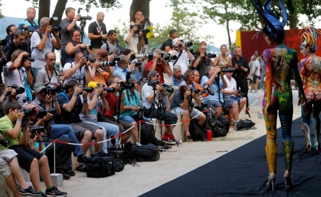 models in bodypaint, World Bodypainting Festival, austria, Bodypainting