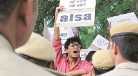 Deshbandhu College, Deshbandhu College protest, Deshbandhu College student beaten, delhi student beaten ABVP, delhi news, delhi abvp Deshbandhu College, delhi aap abvp, india news