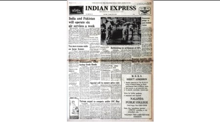 india pakistan flights, new delhi karachi flight, new delhi lahore flight, indian airlines, pakistan international airlines, nixon ford republican administration, jimmy carter, third world nations, cachar flood, flood in cachar, brahmaputra valley, y b chavan, indian express news, indian express forty years ago, india news
