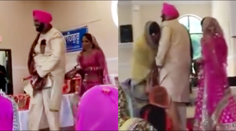 Watch Punjabi Groom S Pyjama Falls During Wedding Ceremony Guess